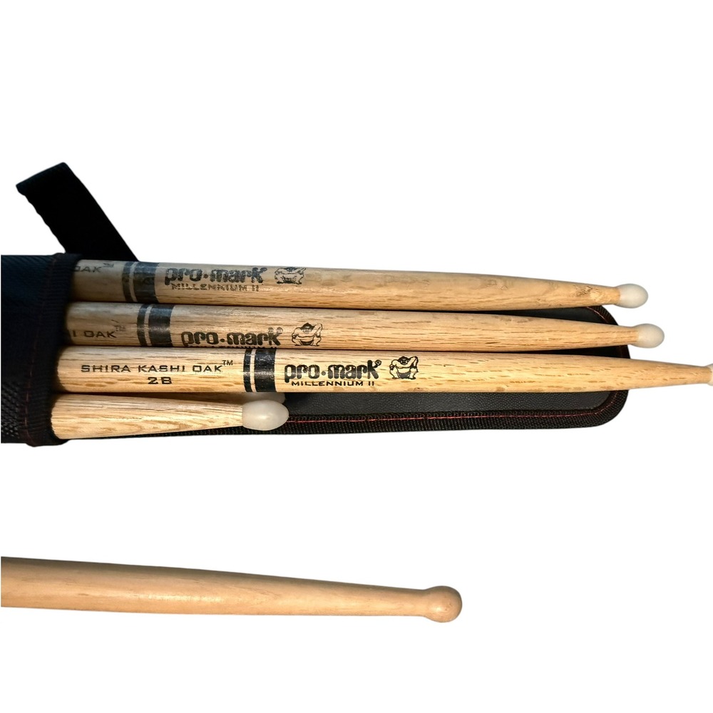 Zildjian Hickory Rock & Pro-Mark Shira Kashi Oak 2B Drumstick Lot with Case Mil2 - Picture 5 of 6